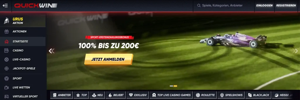 2. Quickwin zweitbeste Casino mit schneller Auszahlung
