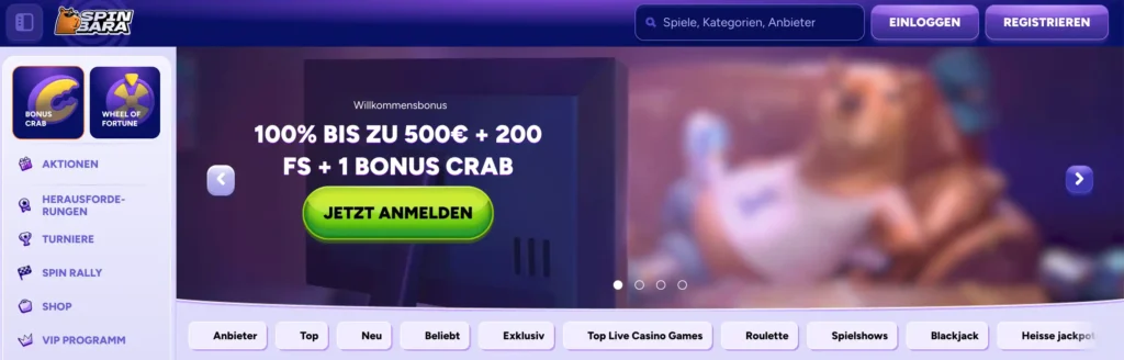 3. Spinbara online Casino mit Sofort auszahlung auf
